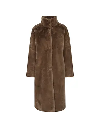 JOOP | Nombre del producto: Abrigo de aspecto de piel CIM
Marca: JOOP
Color: marrón
Categorías: Moda,Mujer

Longitud de la manga: Manga larga
Material: Piel sintética,Poliéster / Poliamida
Forma del cuello: Cuello alto
Diseño: Liso
Corte (Prenda exterior): | 